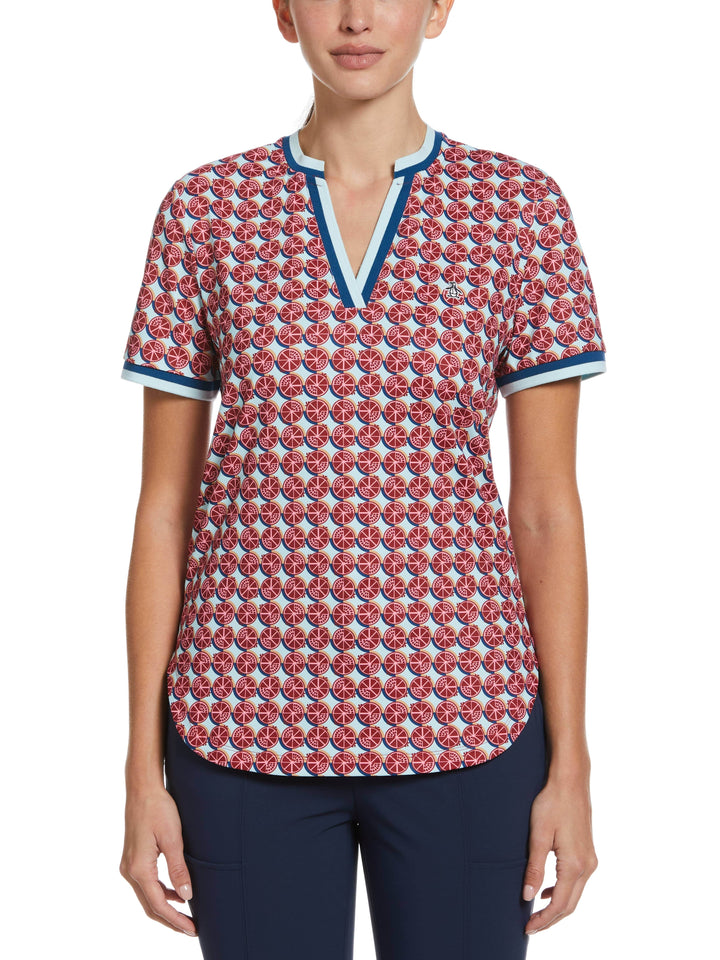 Women's Pomegranate Print Golf Top