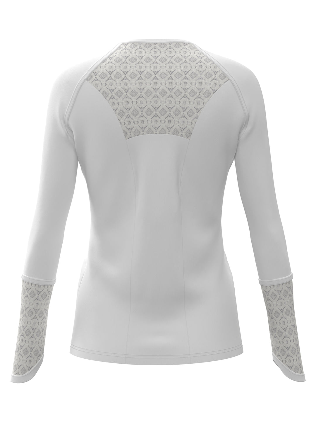 Raglan Tennis Shirt with Lace Inserts (Bright White) 