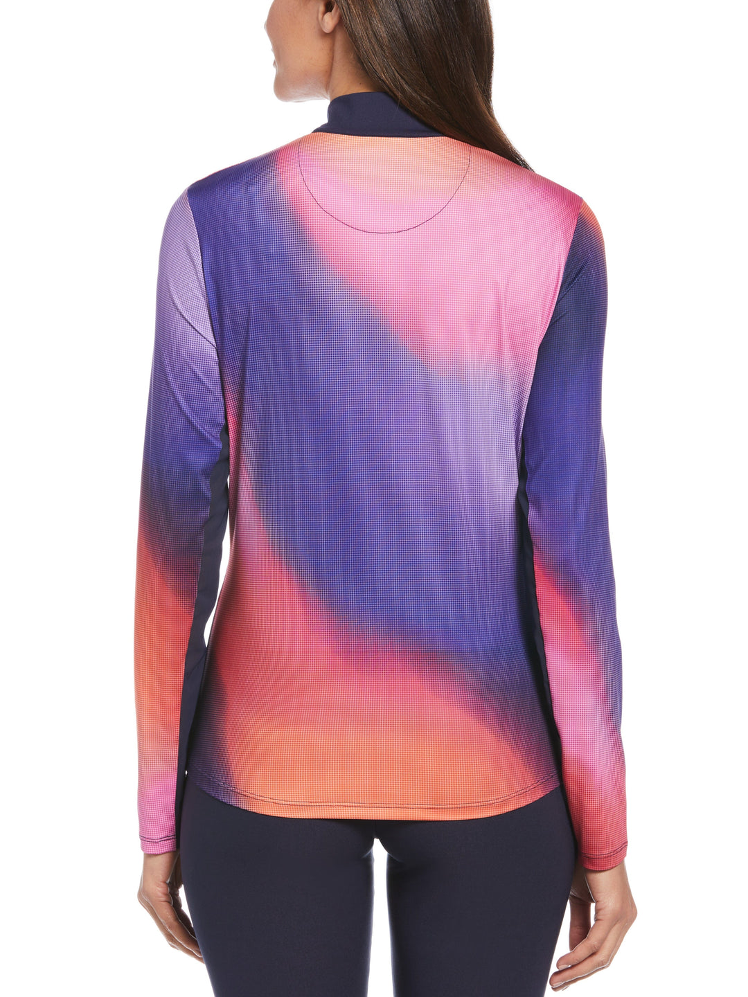 Solarized Print Sun Protection Golf Shirt (Peacoat) 