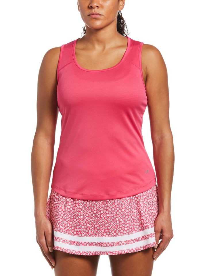 Women's Solid Keyhole Tennis Tank Top