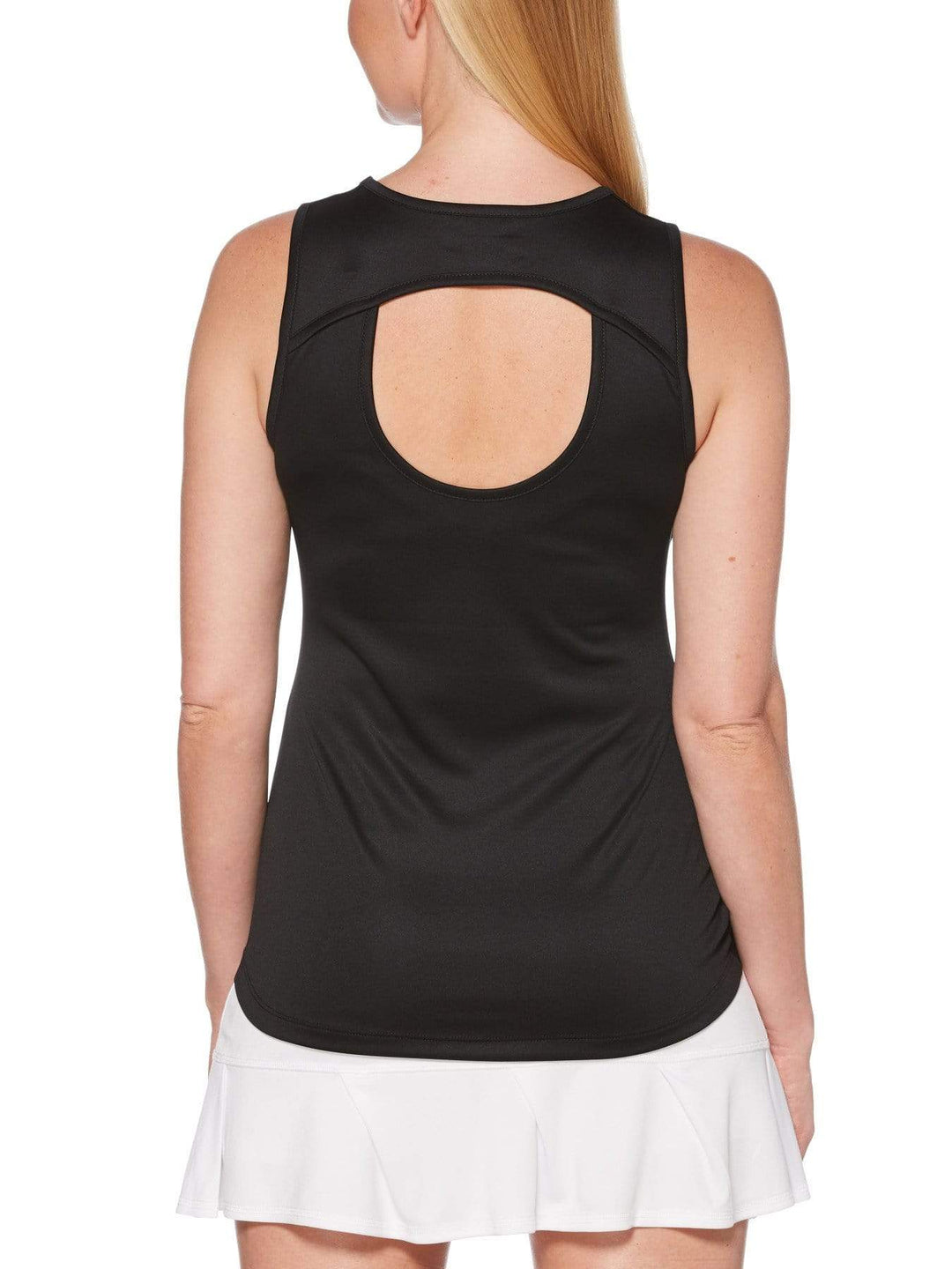 Women's Solid Keyhole Tennis Tank Top