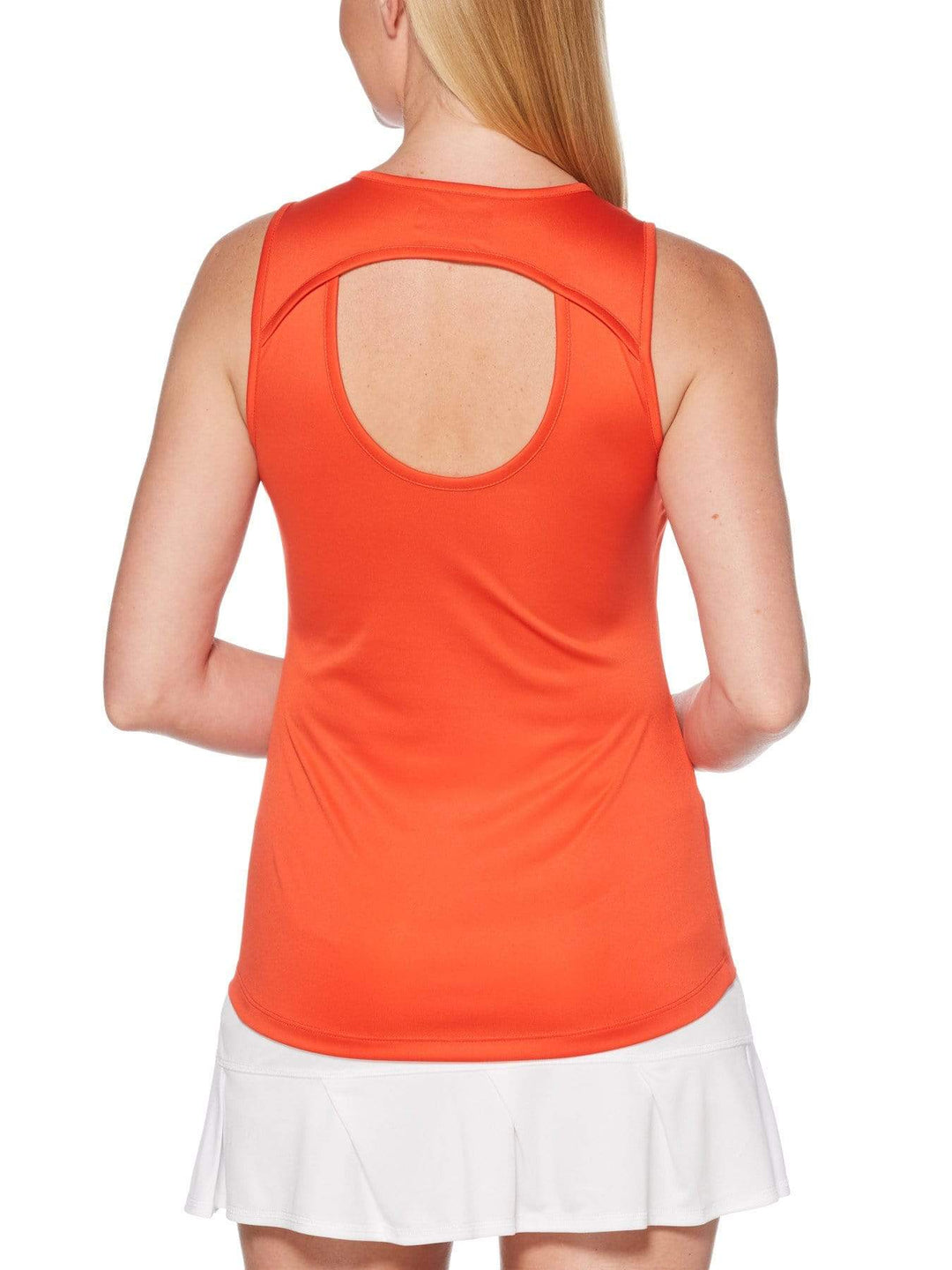 Women's Solid Keyhole Tennis Tank Top