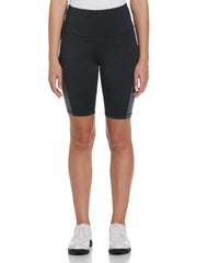 Space Dye 9" Biker Golf Short with Pockets (Caviar Heather) 