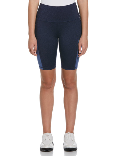 Space Dye 9" Biker Golf Short with Pockets (Peacoat Fjord Htr) 