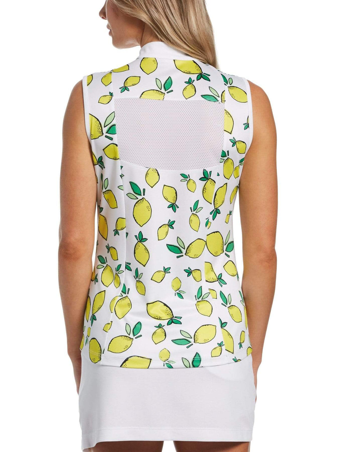 Women's Summer Lemon Print Quarter Zip Golf Shirt