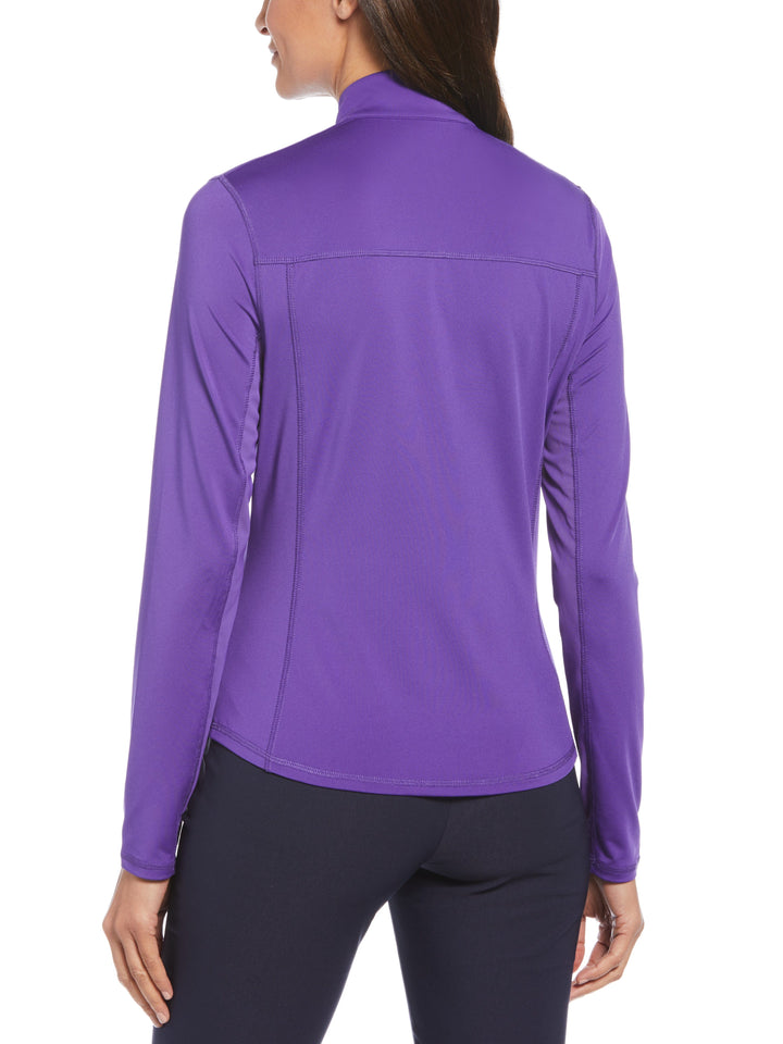 Women's Sun Protection Golf Shirt with Under Sleeve Mesh Panel