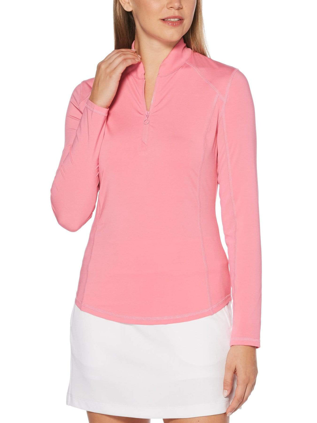 Women's Sun Protection Golf Shirt with Under Sleeve Mesh Panel