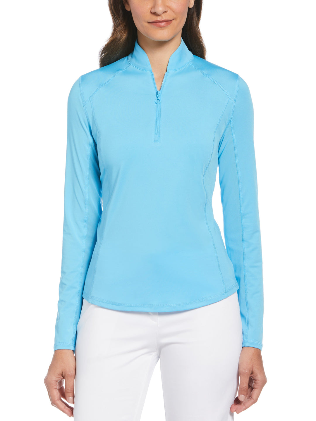 Women's Sun Protection Golf Shirt with Under Sleeve Mesh Panel