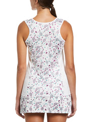 Tennis Conversational Print Racerback Tennis Tank Top (Brilliant White) 